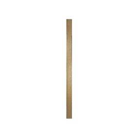 Natural Oak Square Stop chamfered newel post (H)1500mm (W)90mm