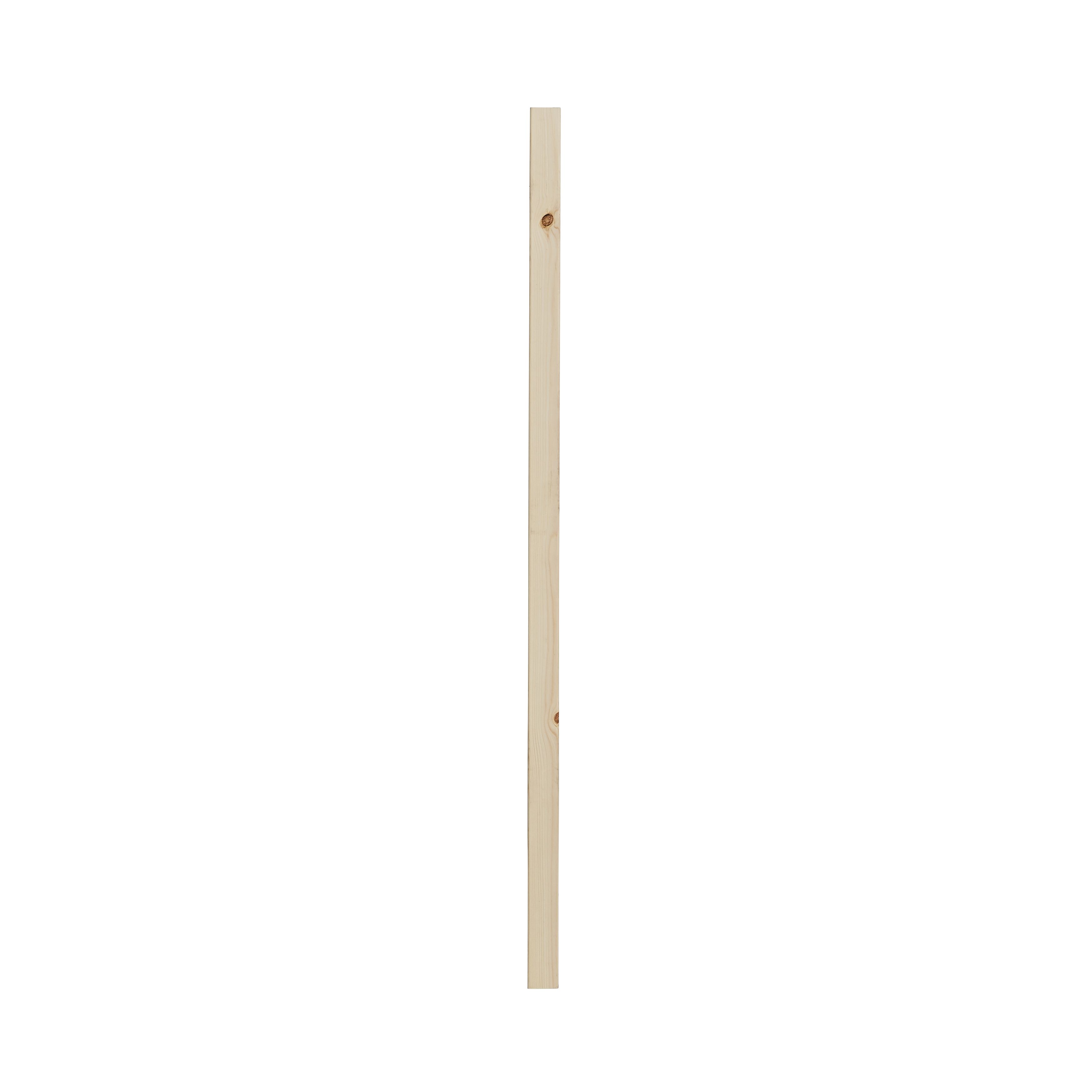 Natural Pine Square Plain square spindle (H)900mm (W)32mm