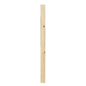 Natural Pine Stop chamfered newel post (H)1500mm (W)82mm