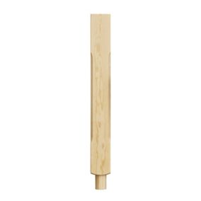 Natural Pine Stop chamfered newel post (H)725mm (W)82mm