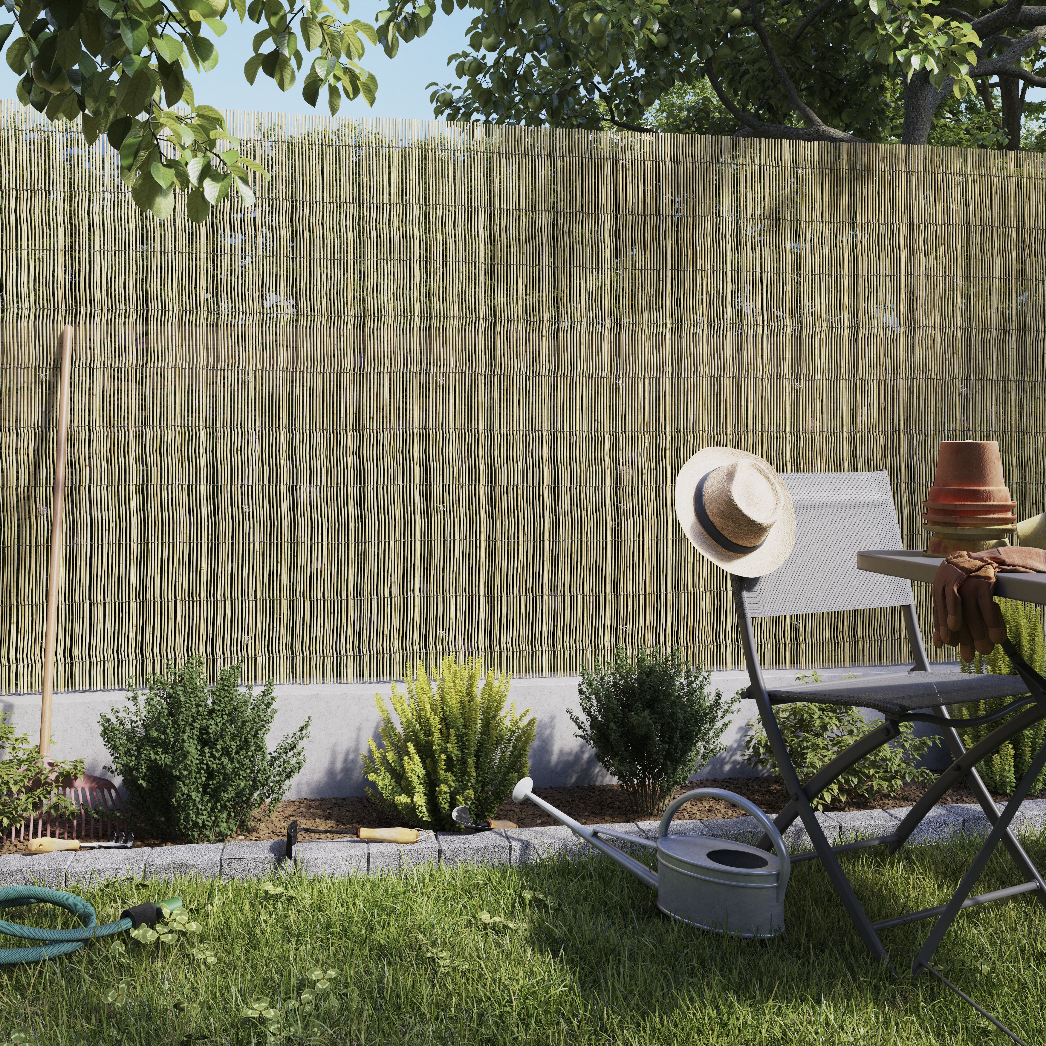 Natural Reed Garden screen (H)1.5m (W)3m