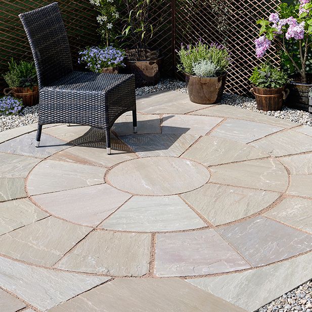 Natural sandstone Autumn green Squaring off corner 2.65m² , Pack of 12