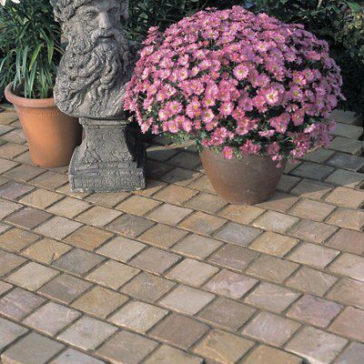 Natural Sandstone Red Block paving (L)200mm (W)134mm (T)50mm, Pack of 750