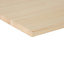 Natural Square Pine Furniture board, (L)2.4m (W)200mm (T)18mm