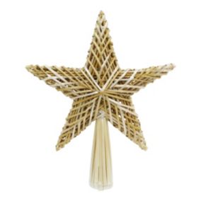 Natural Straw Star Christmas tree topper