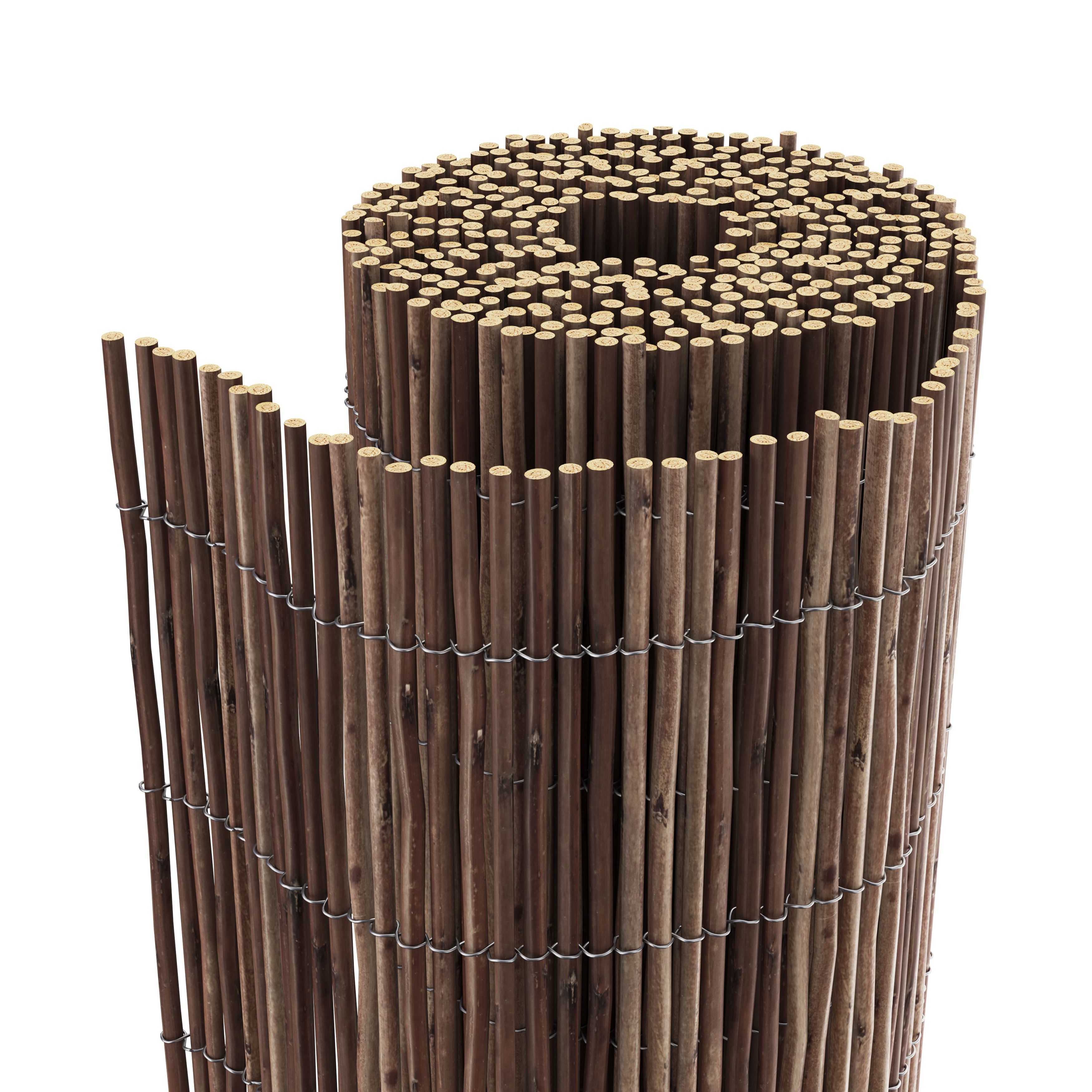 Natural Wicker Garden screen (H)1.8m (W)3m