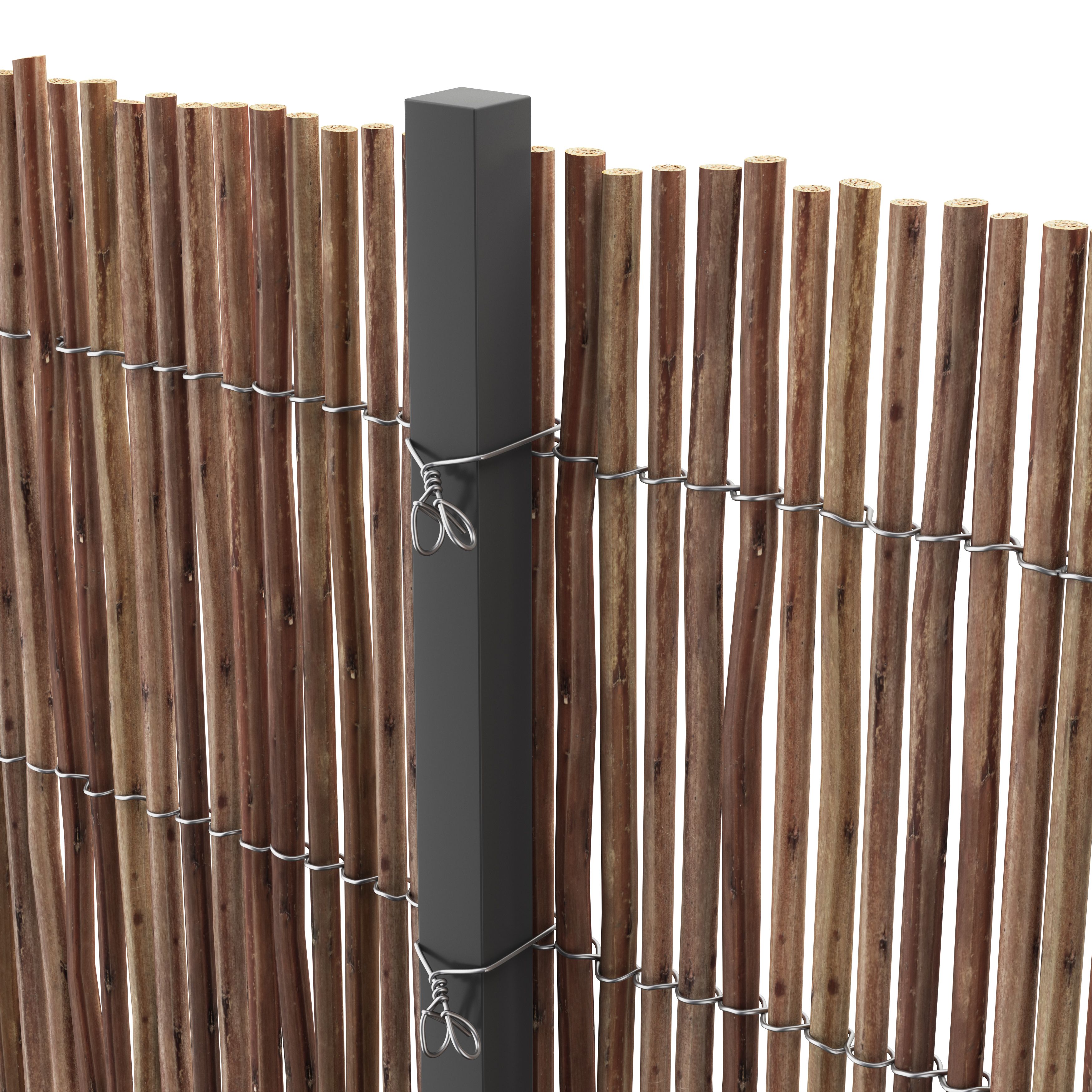 Natural Wicker Garden screen (H)1.8m (W)3m