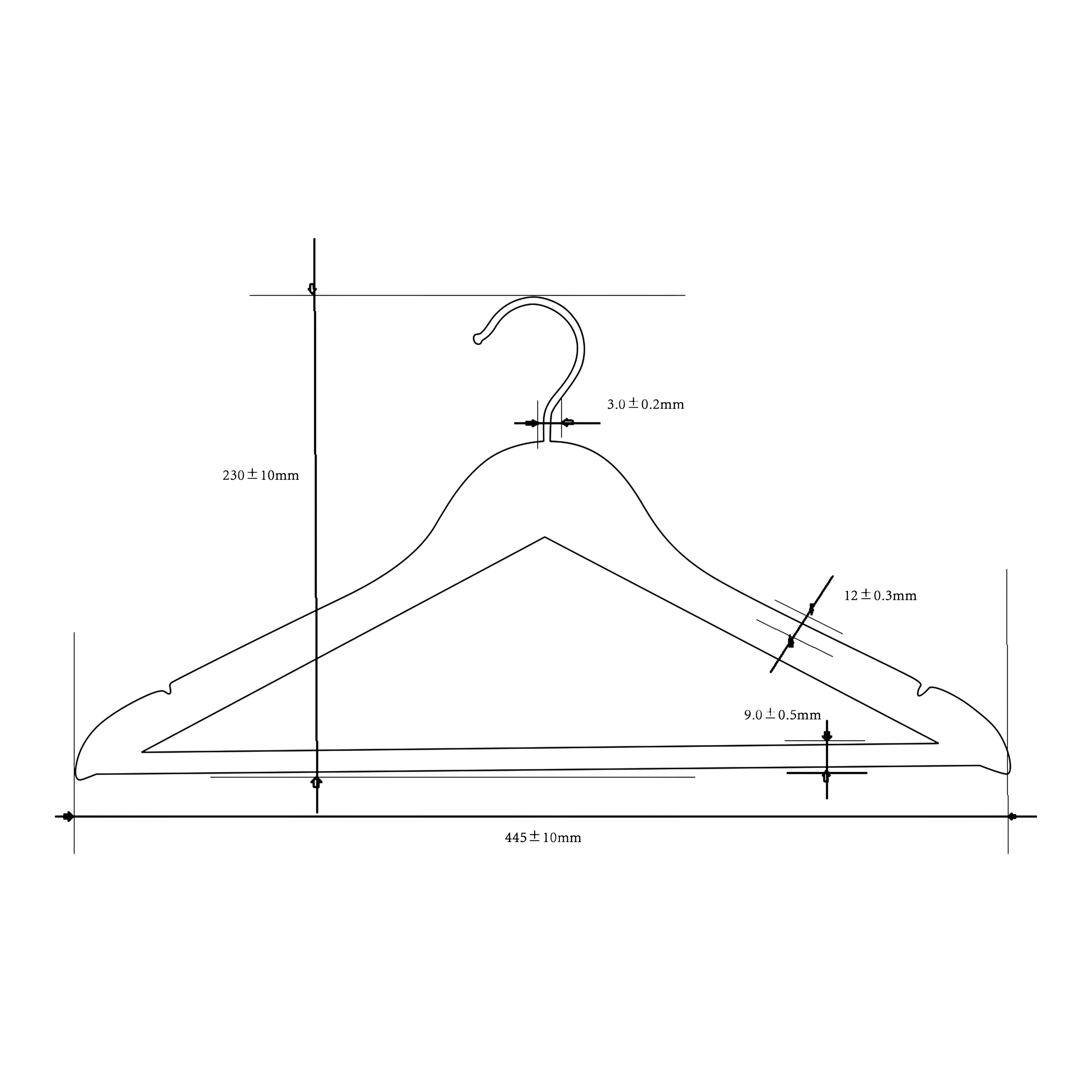 Natural Wooden Clothes hangers, Pack of 5