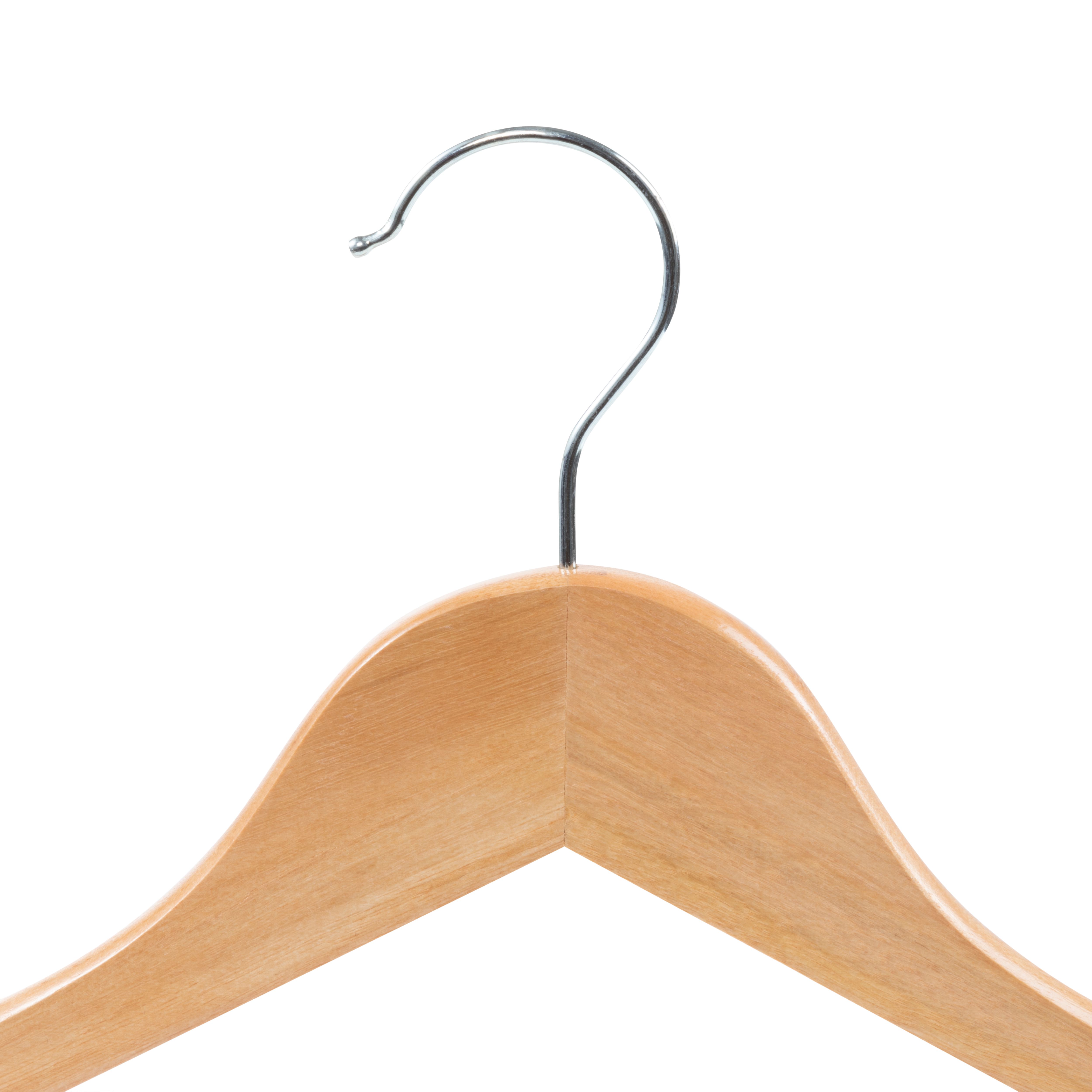 Natural Wooden Clothes hangers, Pack of 5