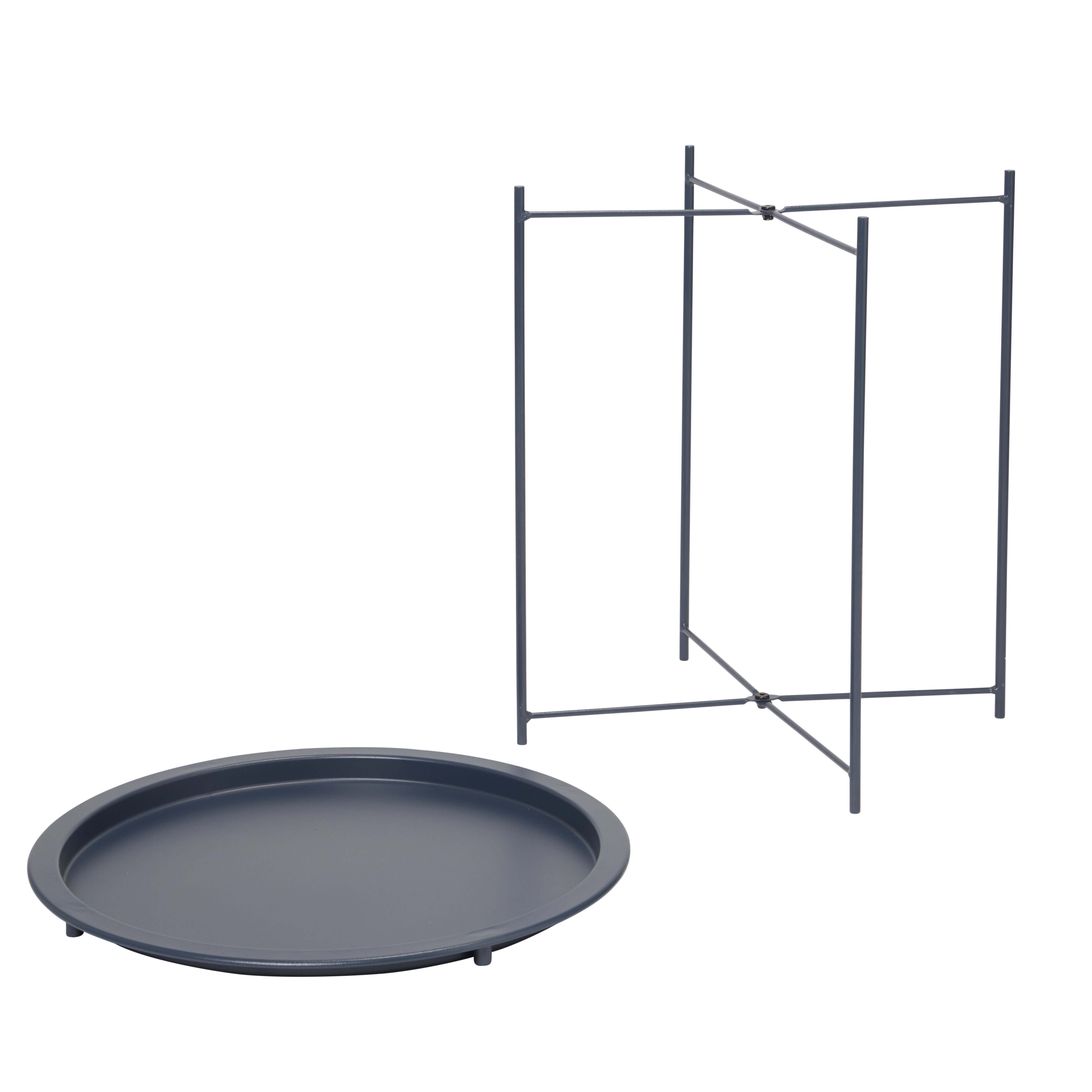 Navy Tray table (H)50cm (W)47cm