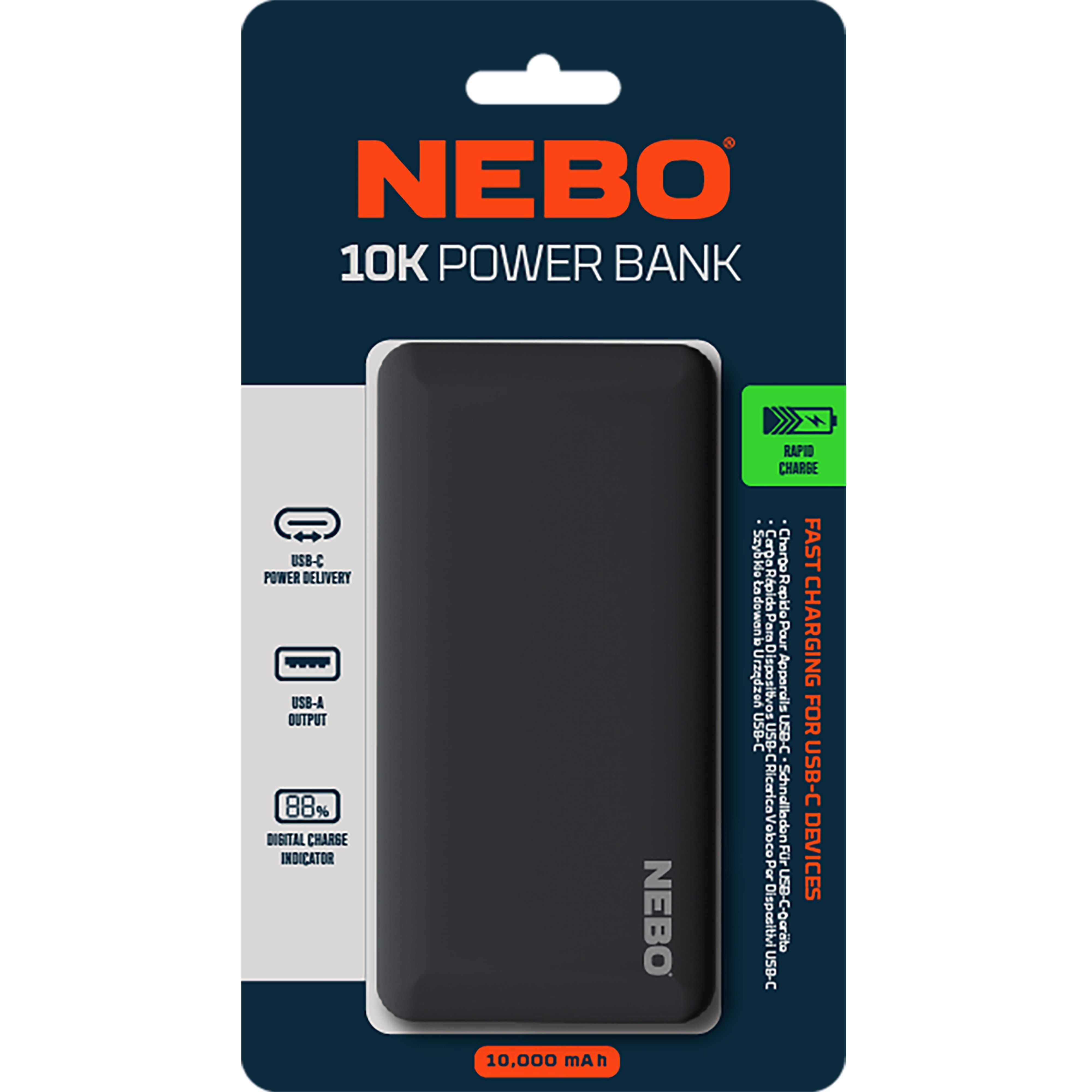 Nebo Black Portable Power bank 10000mAh