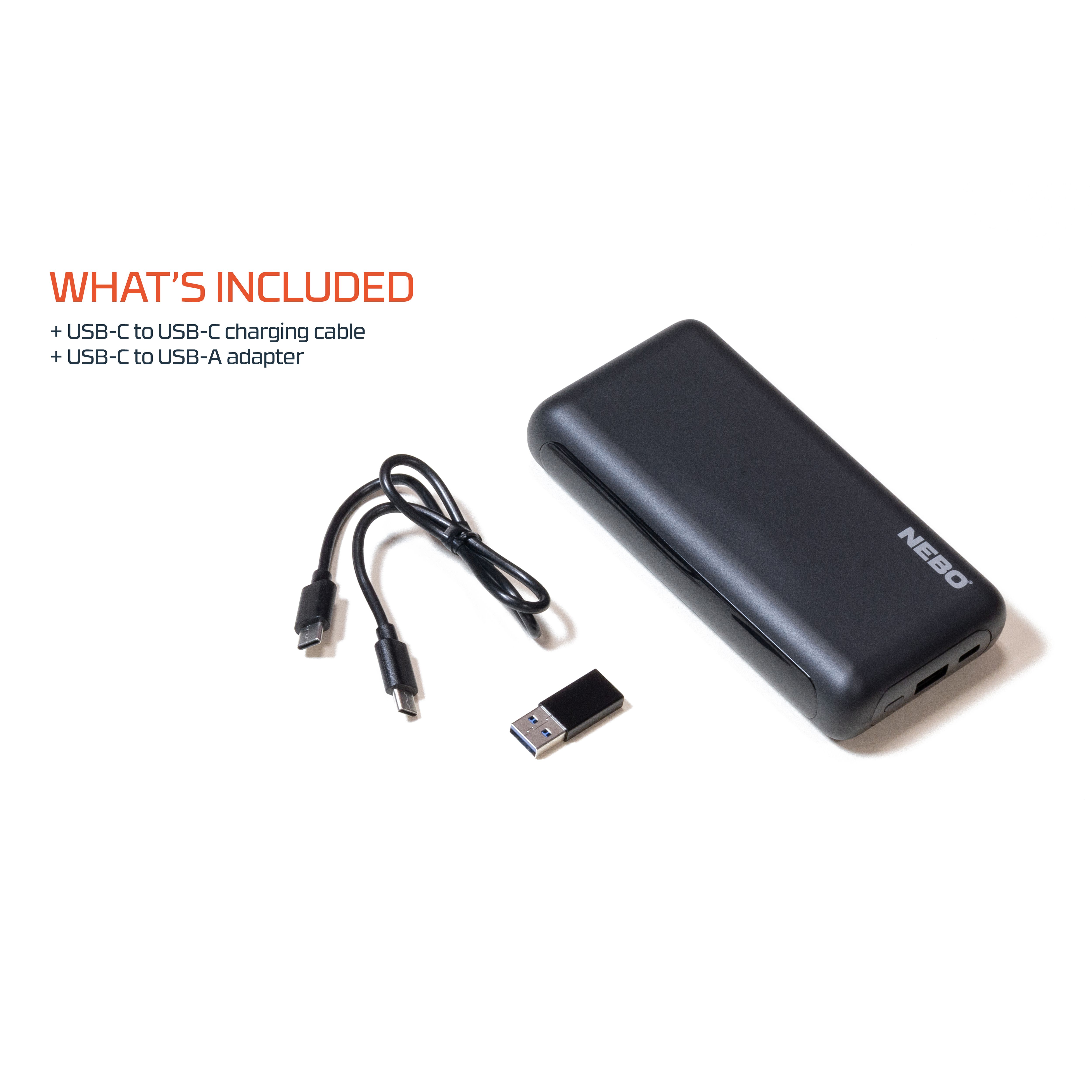 Nebo Black Portable Power bank 20000mAh