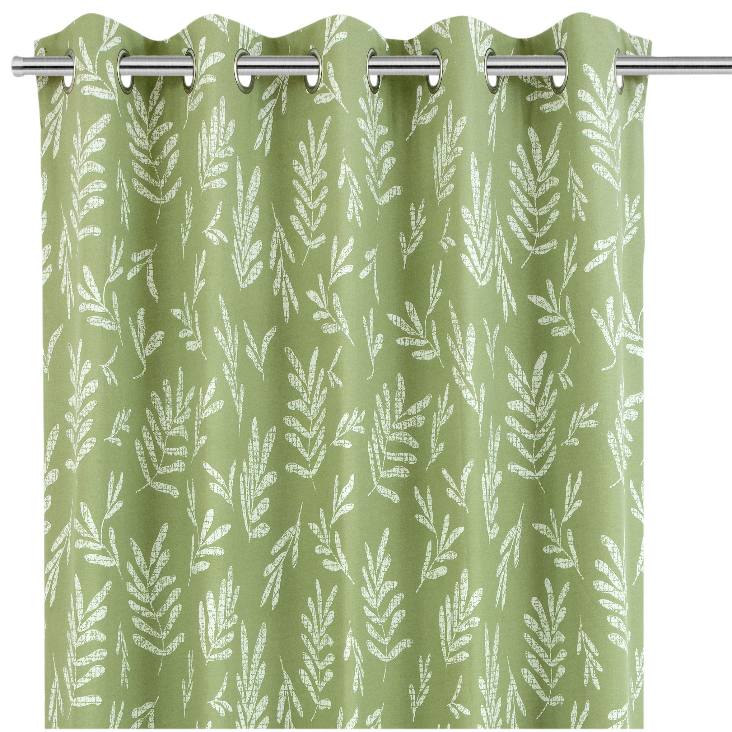 Leaf deals print curtains