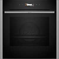 Neff B54CR31N0B Built-in Single electric multifunction Oven - Black & stainess steel
