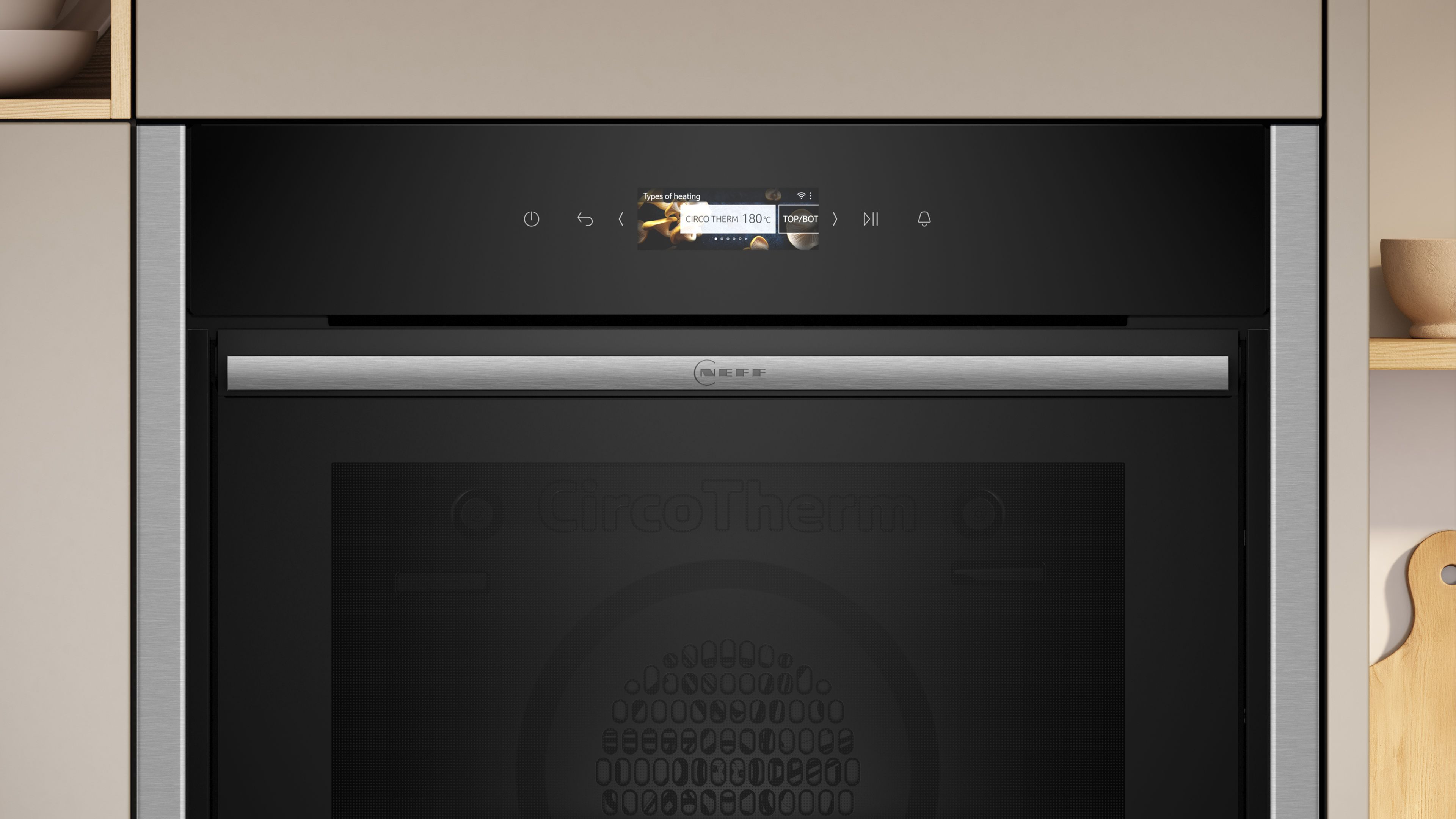 Neff B54CR31N0B Built-in Single electric multifunction Oven - Black & stainess steel