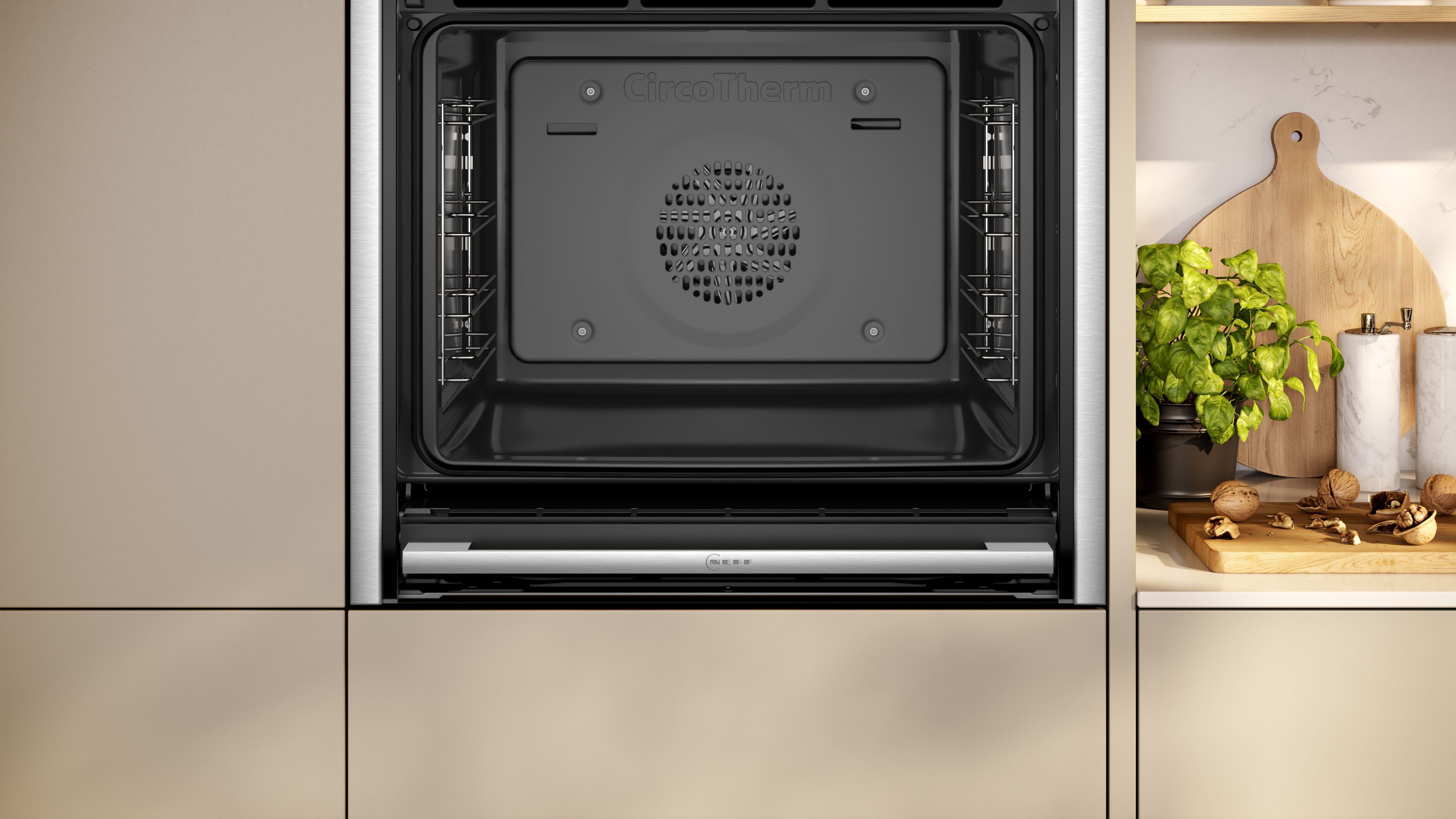Neff B54CR31N0B Built-in Single electric multifunction Oven - Black & stainess steel