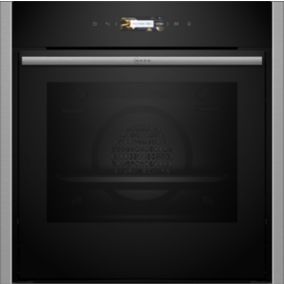 Neff B54CR71N0B Built-in Single electric multifunction Oven - Black & stainess steel