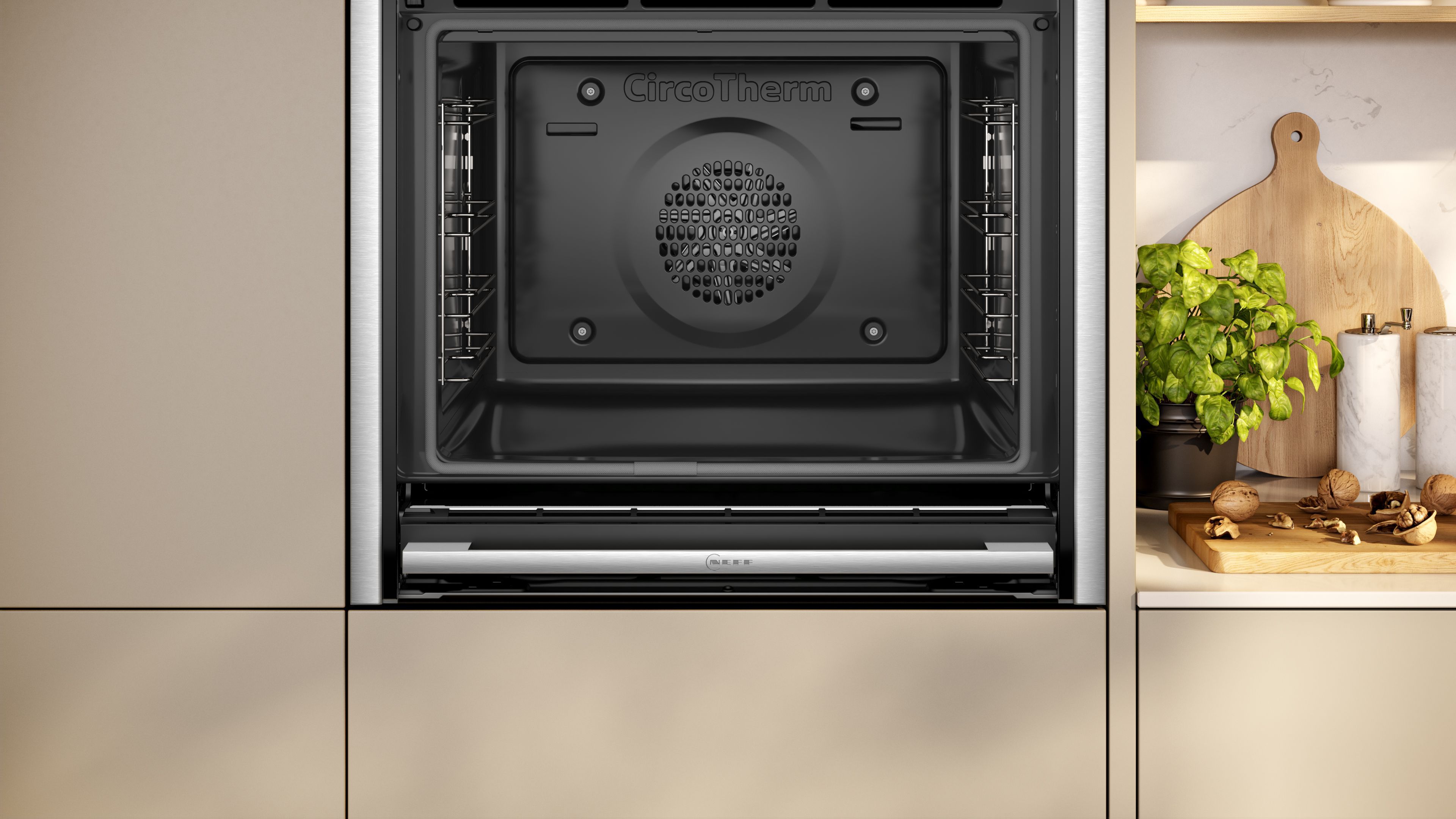 Neff B54CR71N0B Built-in Single electric multifunction Oven - Black & stainess steel