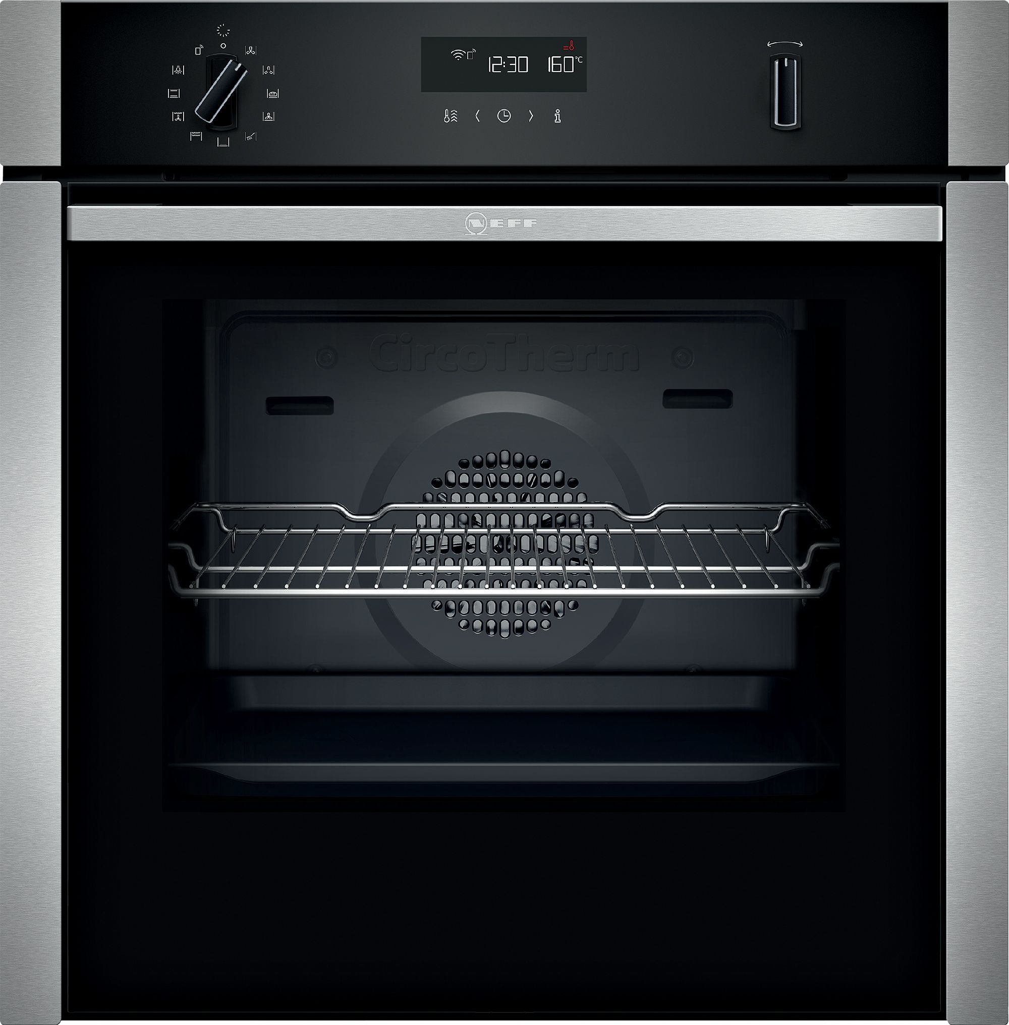 Neff B6ACH7HH0B Built-in Single electric multifunction Oven - Black stainless steel effect