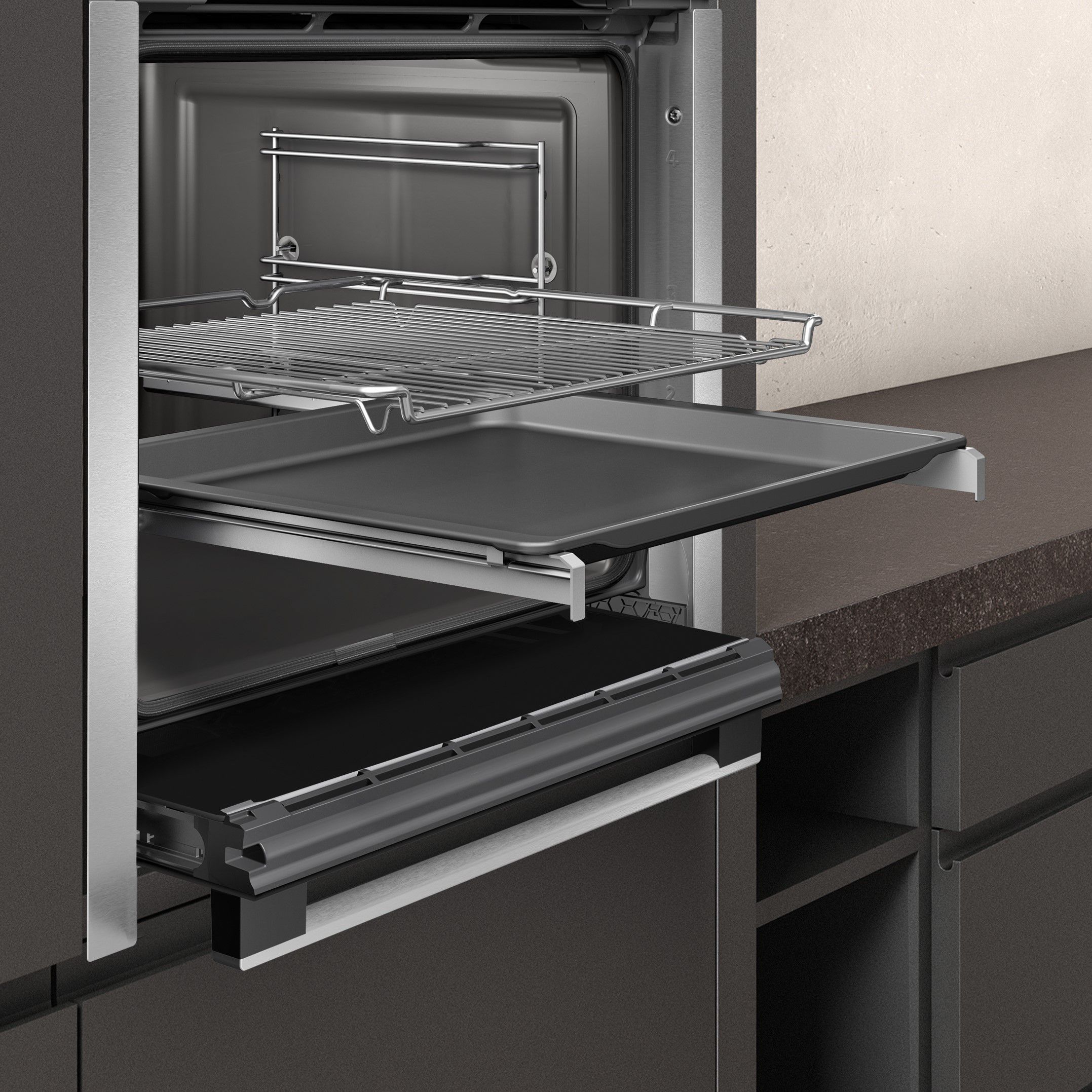 Neff B6ACH7HH0B Built-in Single electric multifunction Oven - Black stainless steel effect