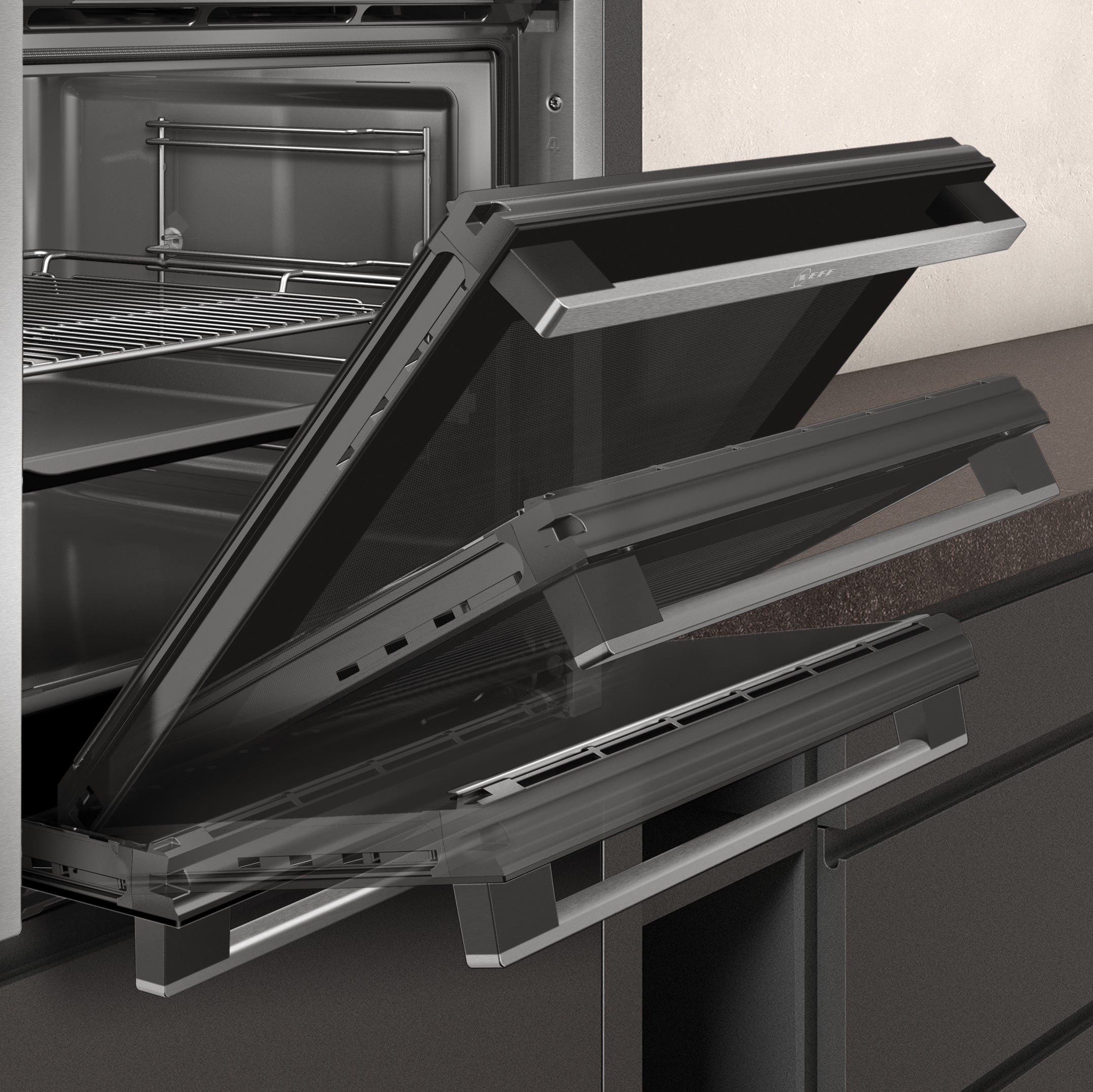 Neff B6ACH7HH0B Built-in Single electric multifunction Oven - Black stainless steel effect