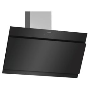 NEFF D95IHM1S0B Glass Chimney Cooker hood (W)89cm - Black stainless steel effect