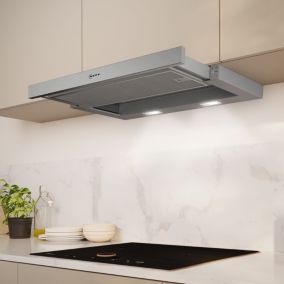 NEFF N50 D46ED22N1B Metal & plastic Telescopic Cooker hood (W)59.8cm - Silver effect