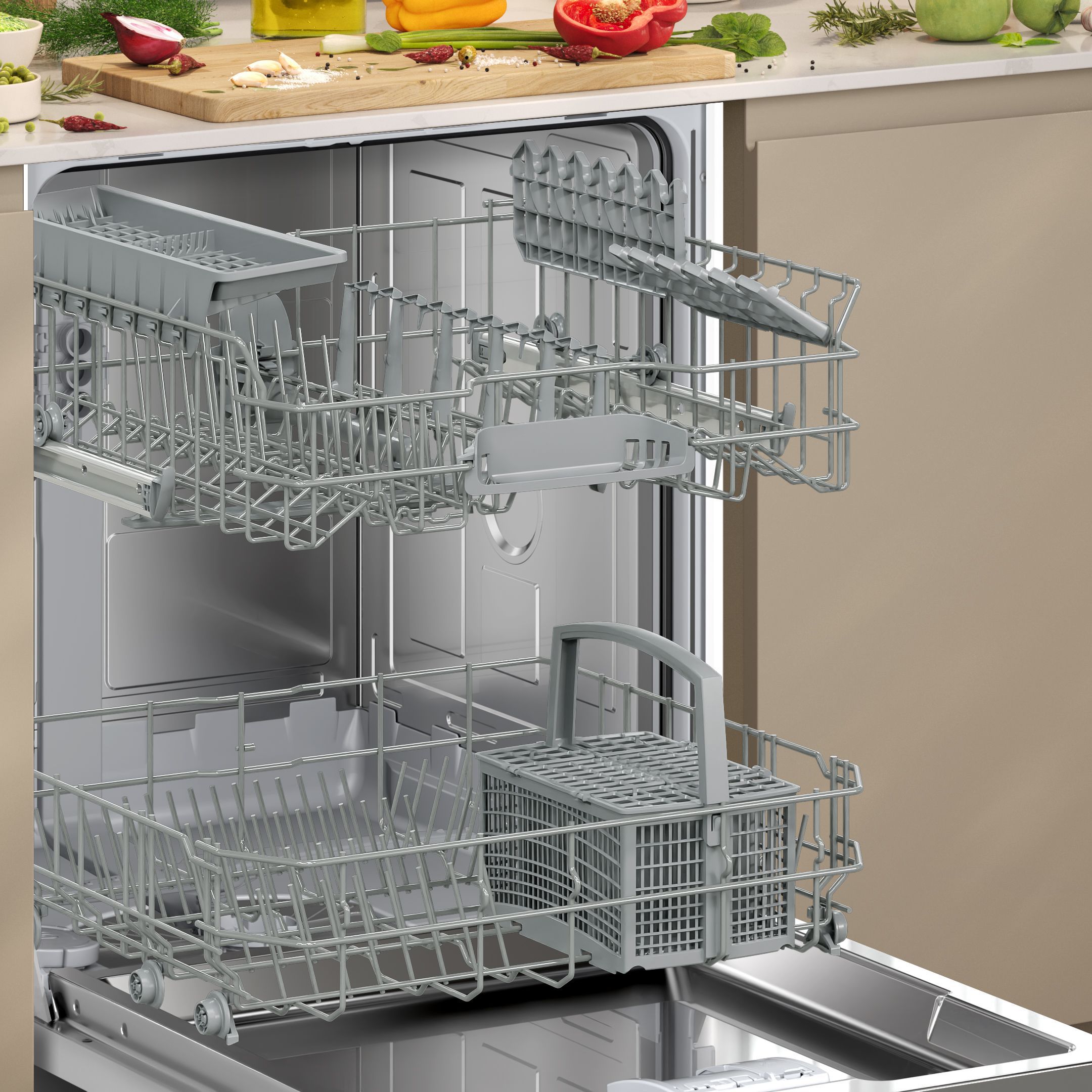 NEFF S153HTX02G Integrated Full size Dishwasher - White