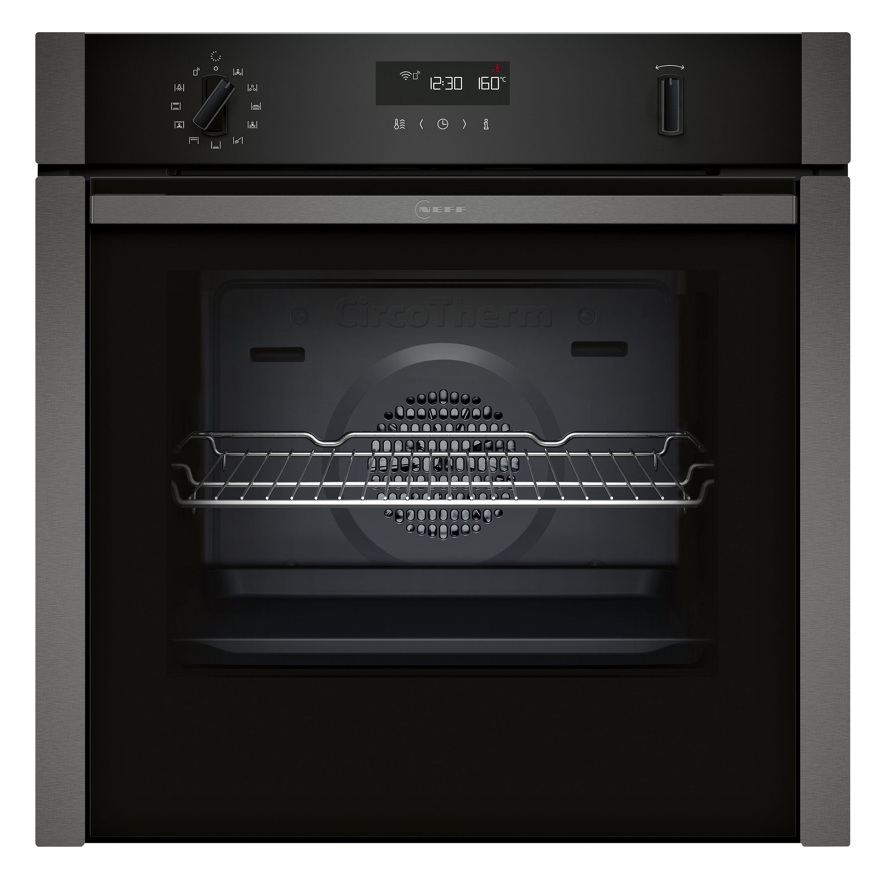 NEFF Slide&Hide B6ACH7AG7B Built-in Single Multi-function pyrolytic Electric Oven - Black