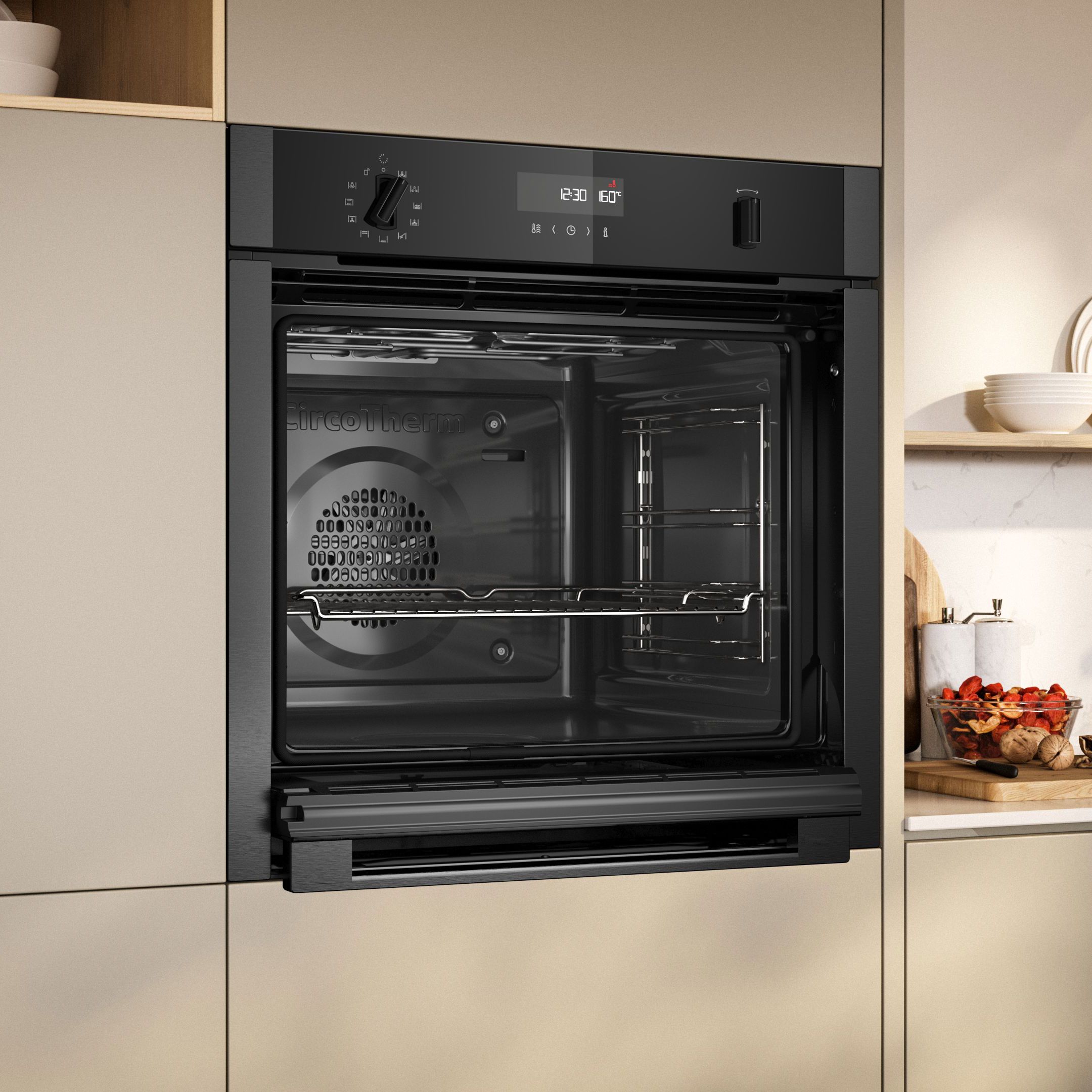 NEFF Slide&Hide B6ACH7AG7B Built-in Single Multi-function pyrolytic Electric Oven - Black