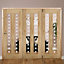 Neptune 2 panel Decorative Glazed Pine Internal Folding Door set, (H)2035mm (W)2374mm