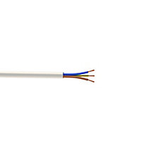 Nexans White 3 core Cable 1.5mm² x 1m