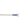 Nexans White 3 core Cable 2.5mm² x 5m