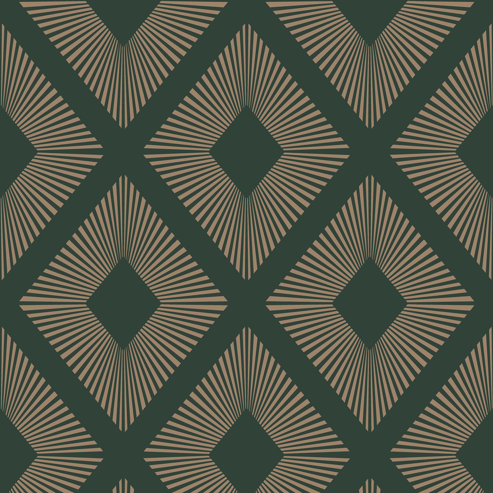 Next Deco Triangle Emerald Smooth Wallpaper