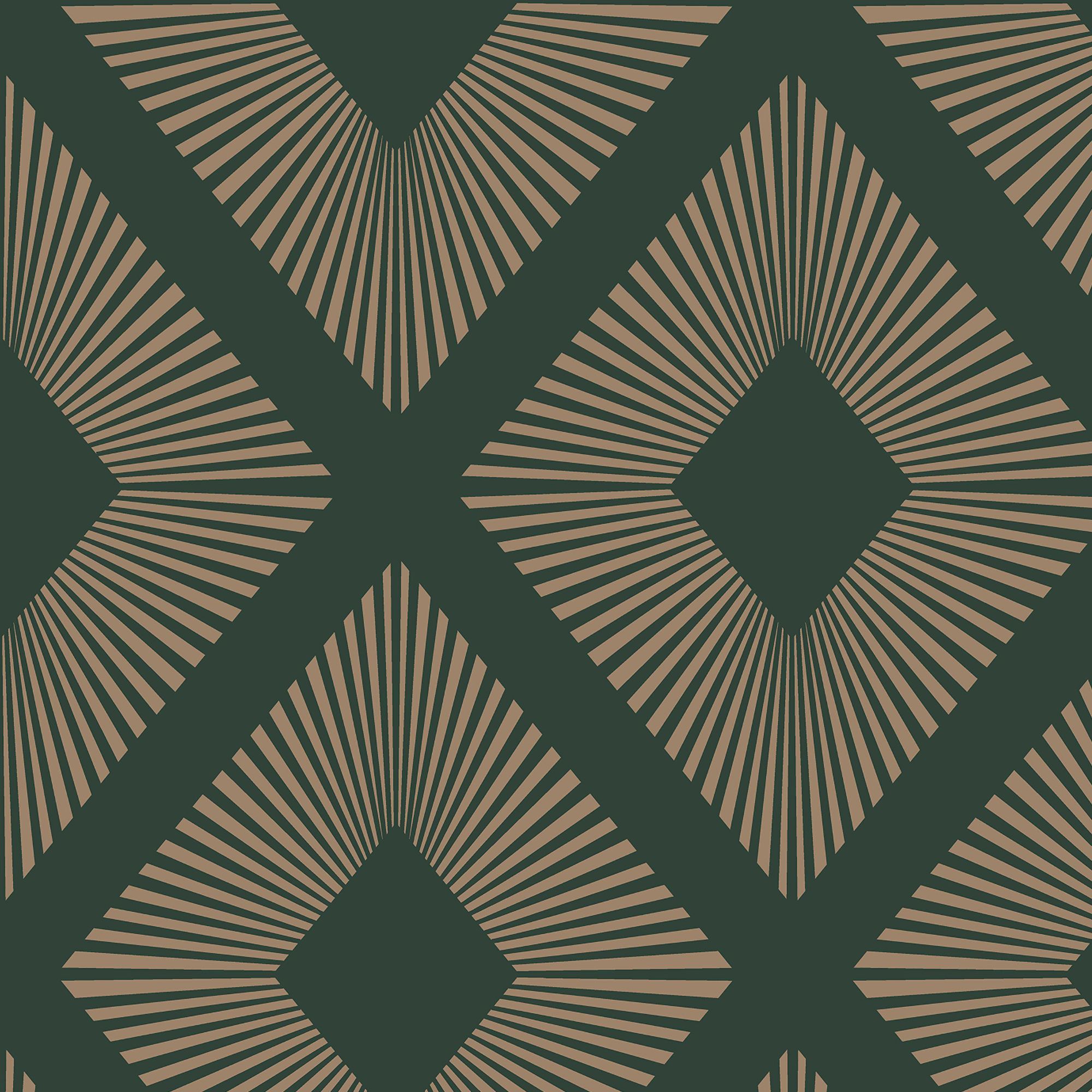 Next Deco Triangle Emerald Smooth Wallpaper