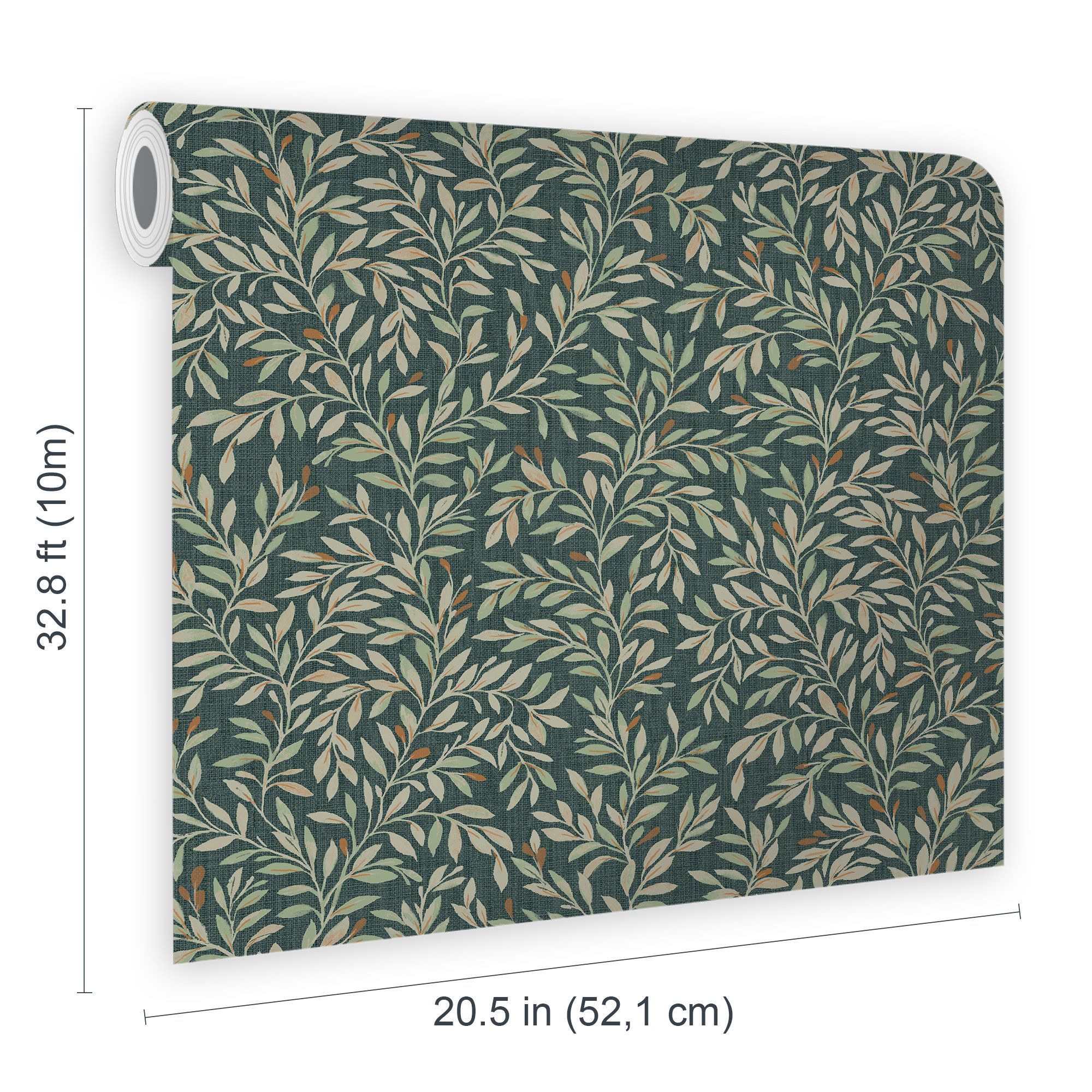 Next Ditsy Leaf Emerald Smooth Wallpaper