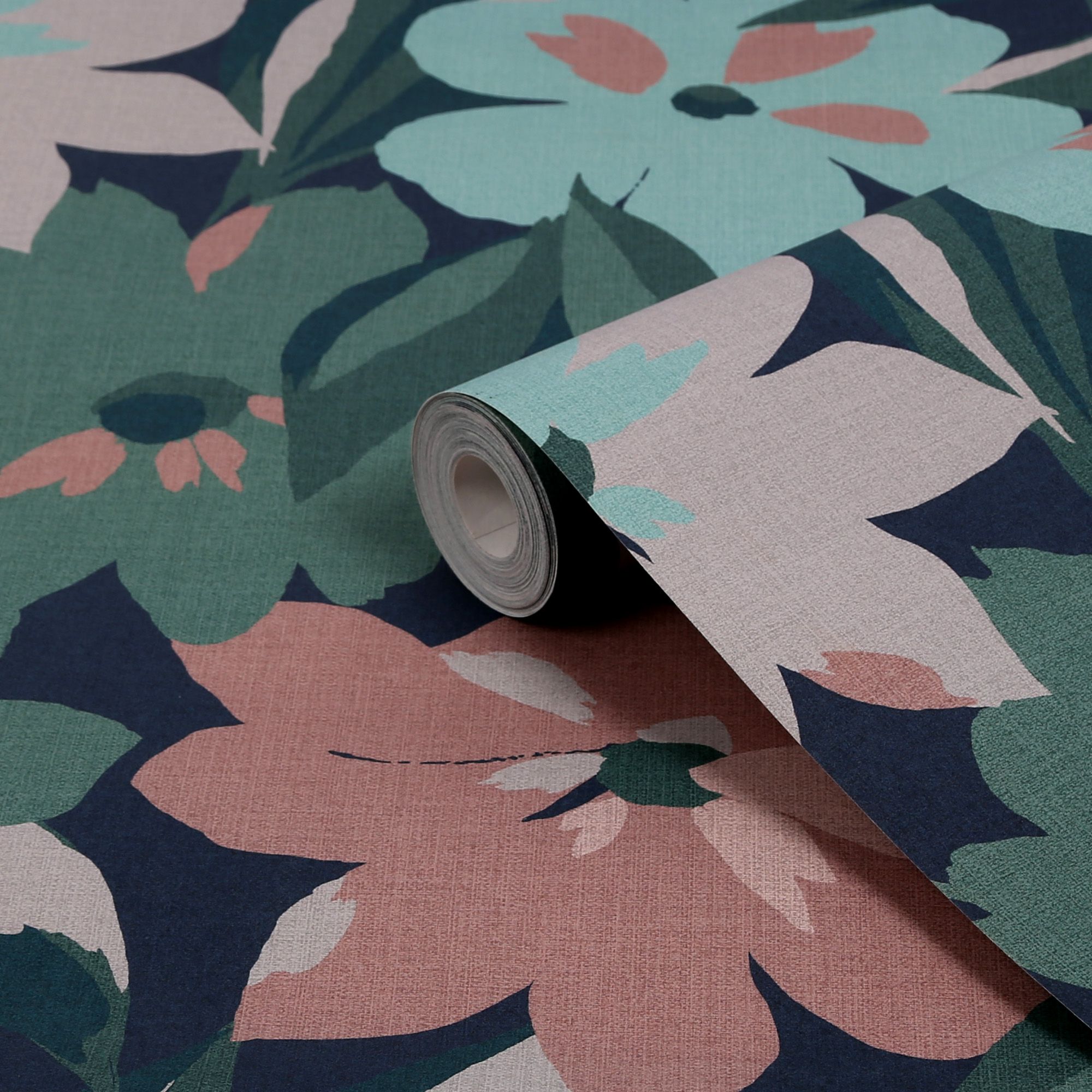 Fresco Pink Pandora Drama Floral Wallpaper