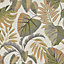 Next Jungle leaves Orange Smooth Wallpaper Sample