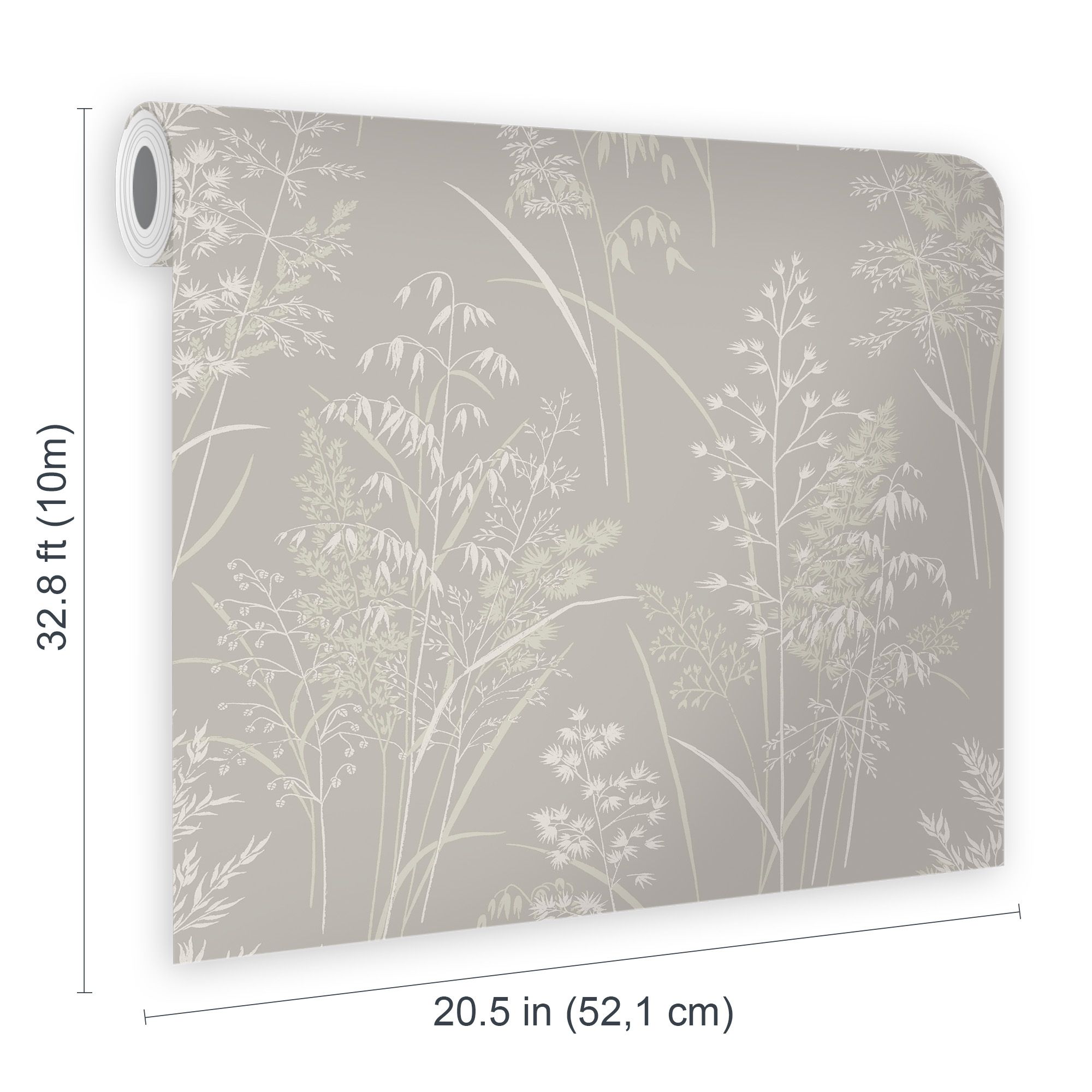 Next Leaf Sprigs Taupe Smooth Wallpaper