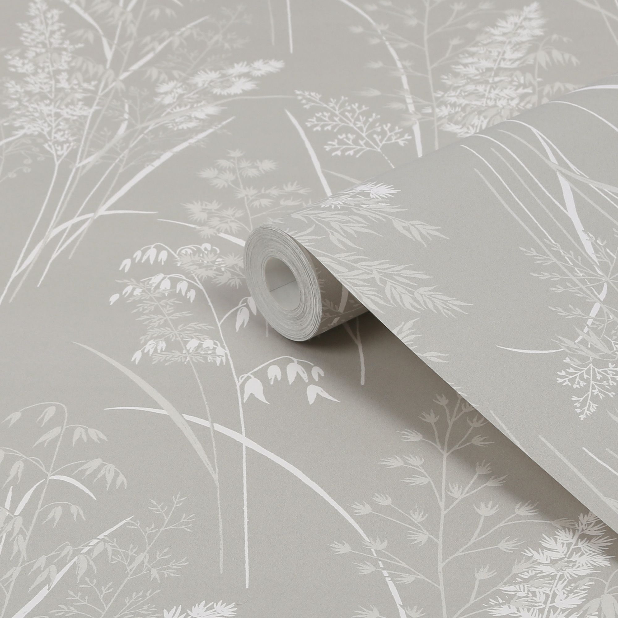 Next Leaf Sprigs Taupe Smooth Wallpaper