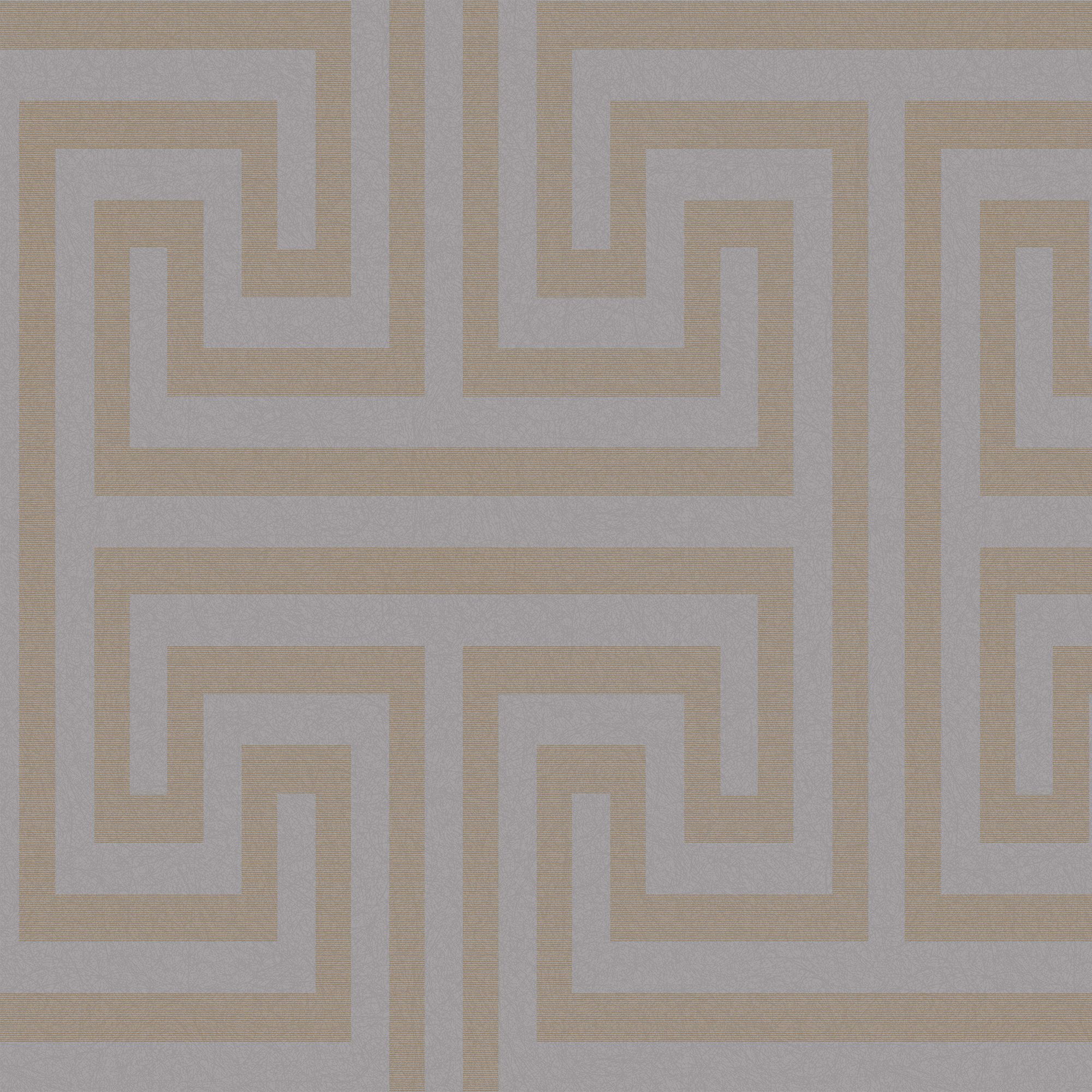 Next Metallic Greek key Grey Metallic effect Smooth Wallpaper Sample