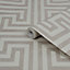 Next Metallic Greek key Neutral Metallic effect Smooth Wallpaper Sample
