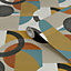Next Retro shapes geo Orange Smooth Wallpaper Sample