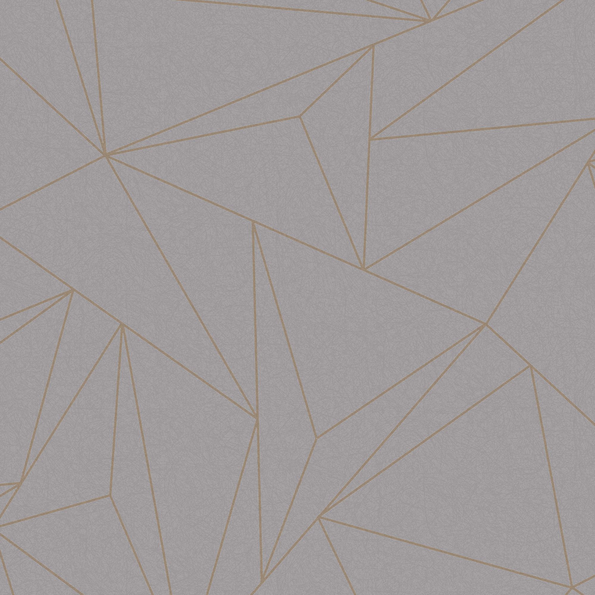 Next Scatter geo Grey Metallic effect Smooth Wallpaper Sample