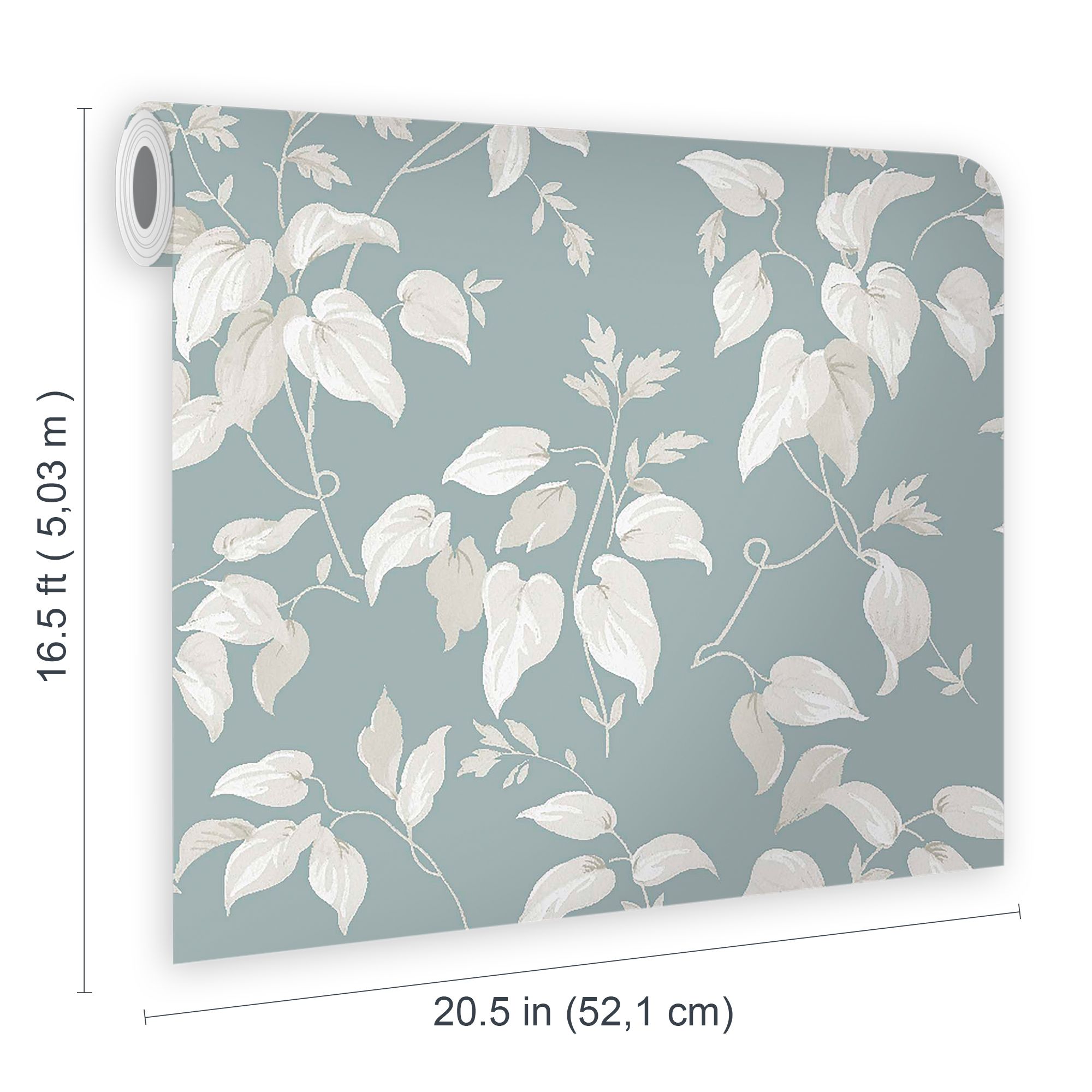 Next Trail flower Duck egg Smooth Wallpaper