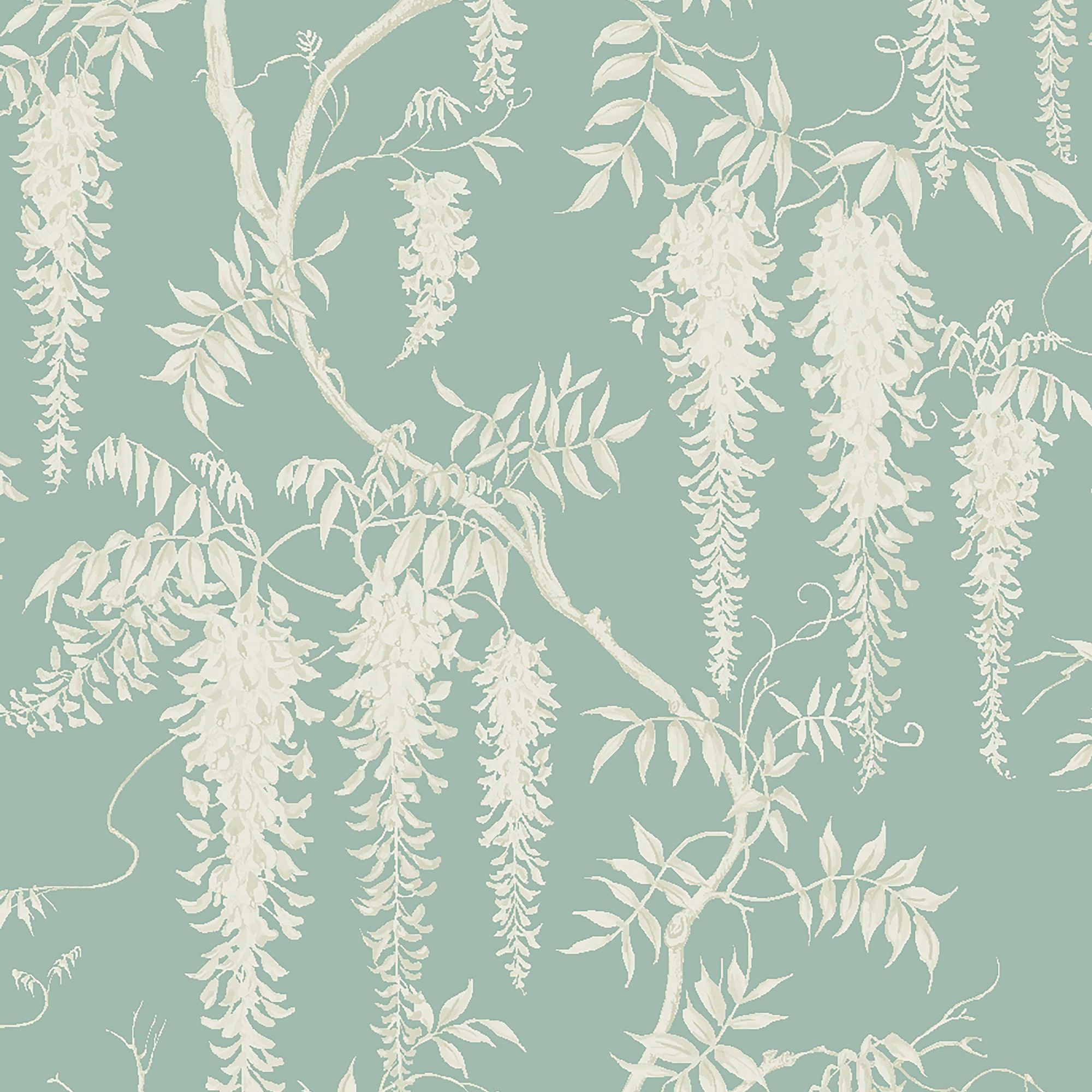 Next Wisteria trails Duck egg Smooth Wallpaper