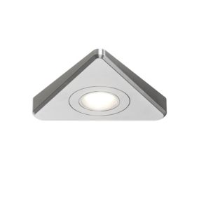 Nexus Stainless steel effect Mains-powered LED Variable white Under cabinet light IP20 (L)147mm (W)140mm, Pack of 3