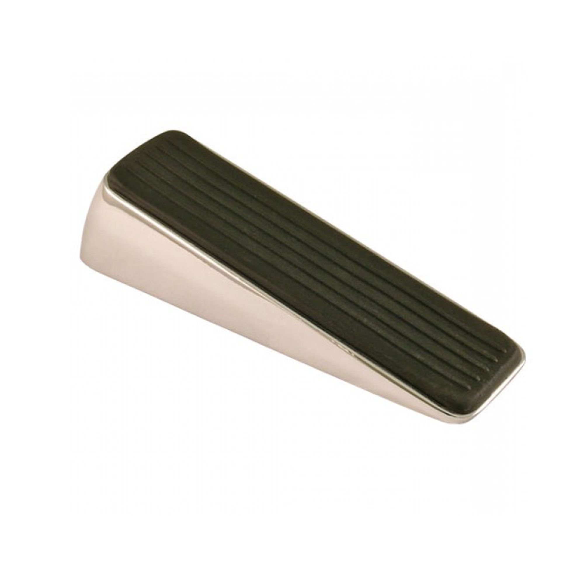 Nickel effect Rubber & zinc Door wedge