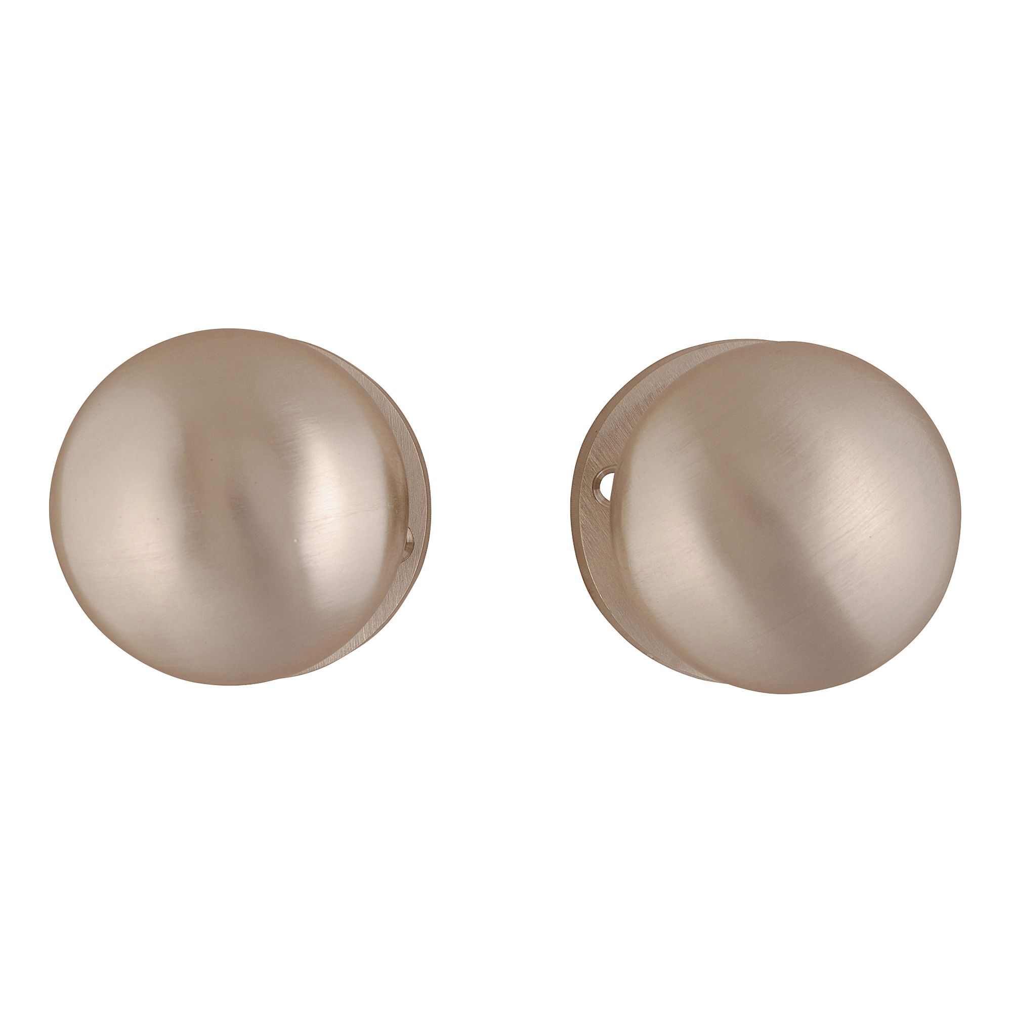 Nickel effect Zamac Round Internal Door knob (Dia)54mm