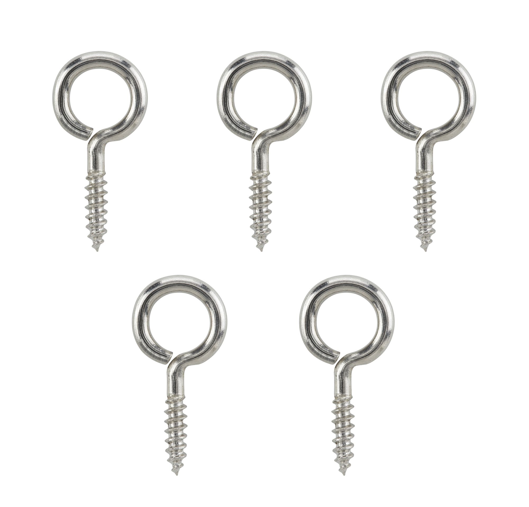 Zinc-plated Metal Large Screw eye (L)60mm, Pack of 2